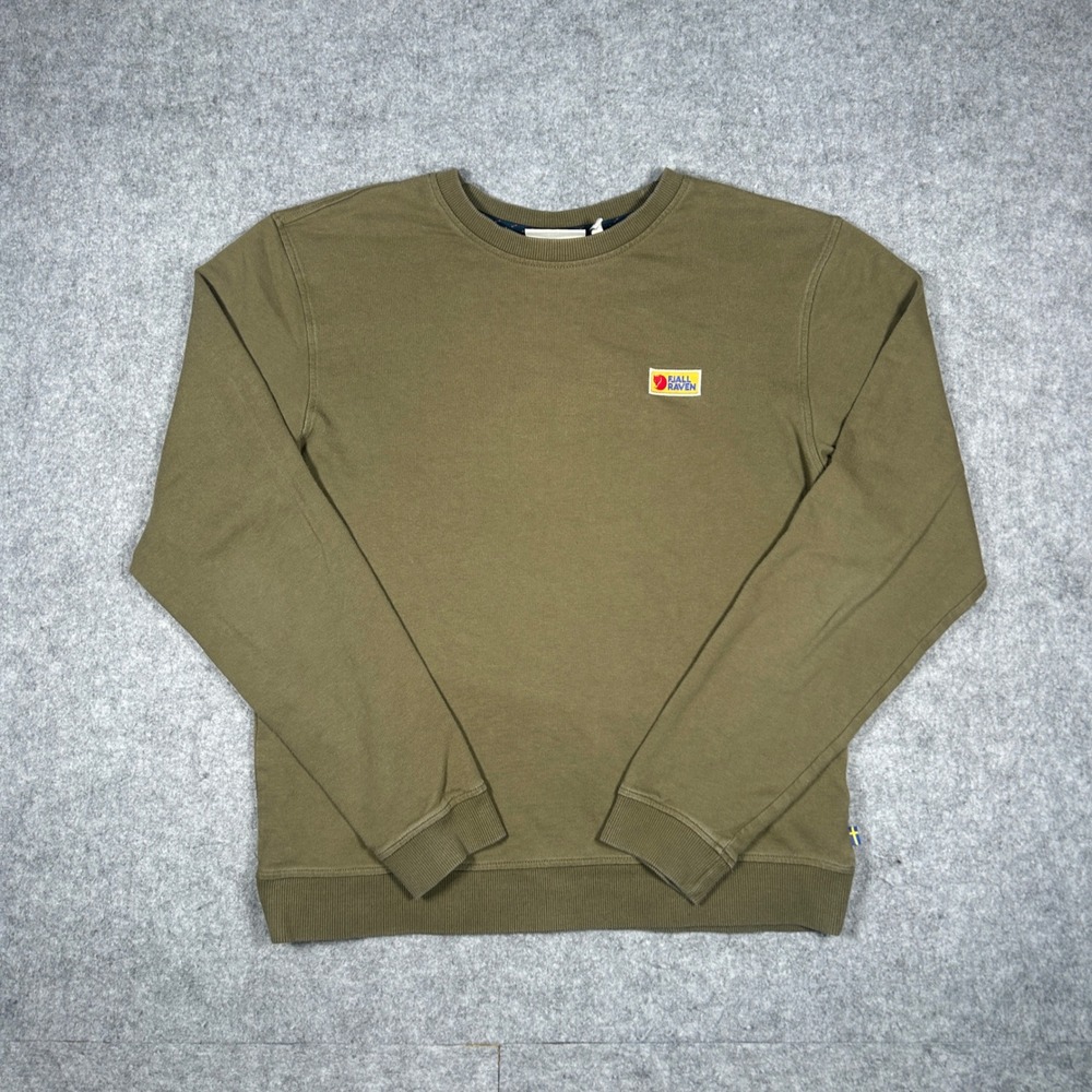 Fjall raven barrage Sweater Mens Medium brown Green Gorpcore Outdoor pullover